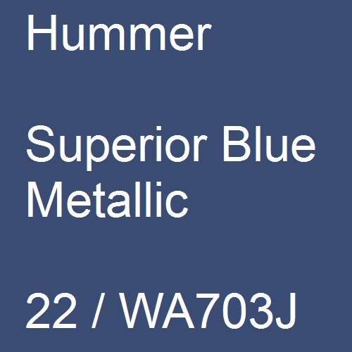 Hummer, Superior Blue Metallic, 22 / WA703J.